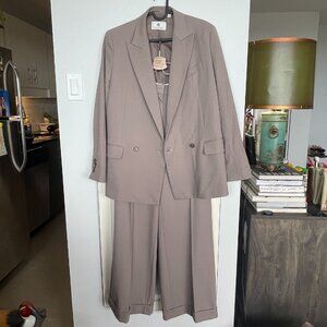 Aritzia Babaton Suit Blazer + Cargo Trouser Khaki $225